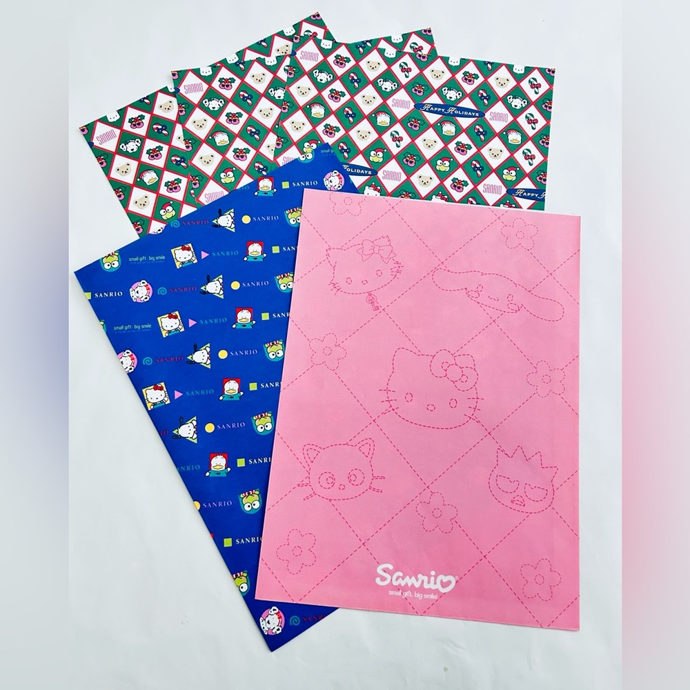Vintage Sanrio 5 Pcs Hello Kitty Store Bags L ‘93 ‘95 ‘07 14x10 Spottie Chococat